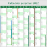 Calendrier perpétuel valable jusqu'en 2203