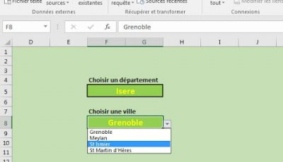Media 'Listes déroulantes liées ou reliées entre elles avec Excel' in category 'Validation'