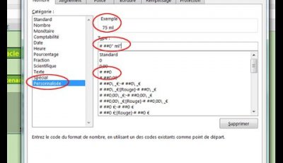 Didacticiel Excel pour apprendre à créer des formats numériques
