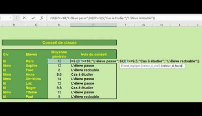 Apprendre à poser des raisonnements dans des feuilles de calcul Excel